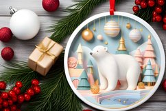 Round Christmas Ornament Sublimation|Clipart Product Image 2
