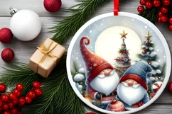 Round Christmass Winter Gnomes PNG Product Image 2