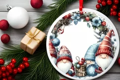 Round Christmass Winter Gnomes PNG Product Image 2