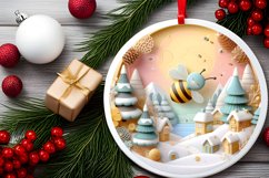 Round Christmas Ornament Sublimation|Clipart Product Image 2