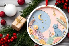 Round Christmas Ornament Sublimation|Clipart Product Image 2
