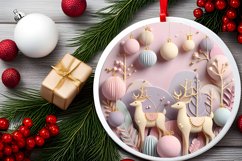 Round Christmas Ornament Sublimation|Clipart Product Image 2