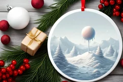 Pastel Winter Scene Digital Painting PNG Product Image 1