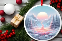 Pastel Winter Scene Digital Painting PNG Product Image 2