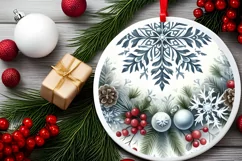 Watercolor Snowflake Christmas PNG Product Image 2