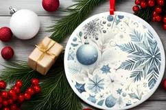 Watercolor Snowflake Christmas PNG Product Image 2