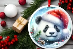 3D Penguin Portrait Winter Scene Sublimation PNG Product Image 1