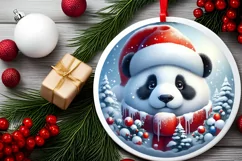 3D Penguin Portrait Winter Scene Sublimation PNG Product Image 2