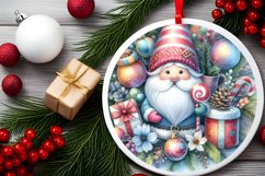 Christmass Gnome Christmas Ornament Sublimation PNG Product Image 2