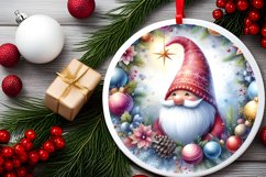 Christmass Gnome Christmas Ornament Sublimation PNG Product Image 2