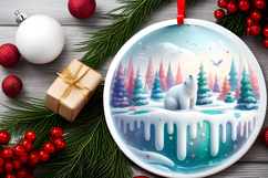 Round Christmass Ornament Sublimation|Clipart Product Image 2