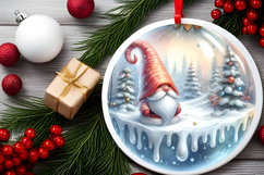 Round Christmass Ornament Sublimation|Clipart Product Image 2