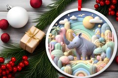 Round Christmas Ornament Sublimation|Clipart Product Image 2