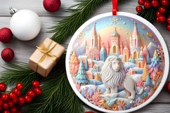 Round Christmas Ornament Sublimation|Clipart Product Image 2