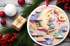 Round Christmas Ornament Sublimation|Clipart Product Image 2
