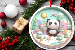 Round Christmas Ornament Sublimation|Clipart Product Image 2