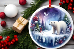 Round Christmass Ornament Sublimation|Clipart Product Image 2