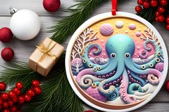 Round Christmas Ornament Sublimation|Clipart Product Image 2
