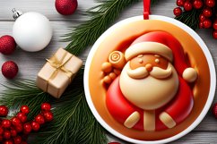 Round Santa Martzipan PNG Product Image 2