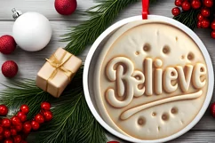2025 3D Martzipan Christmas Ornament PNG Product Image 2