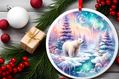 Round Christmass Ornament Sublimation|Clipart Product Image 2