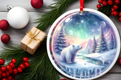 Round Christmass Ornament Sublimation|Clipart Product Image 2