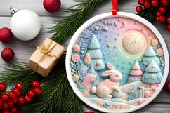Round Christmas Ornament Sublimation|Clipart Product Image 2