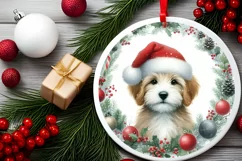 Dog Christmas Ornament Sublimation PNG Product Image 2