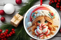 Santa's Girl Sublimation PNG Product Image 2