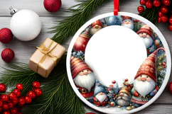 Round Christmass Ornament Sublimation|Clipart Product Image 2