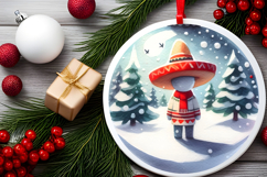 Round Christmass Ornament Sublimation|Clipart Product Image 2