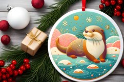 Round Christmas Ornament Sublimation|Clipart Product Image 2