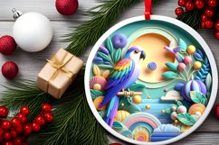 Round Christmas Ornament Sublimation|Clipart Product Image 2
