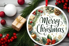 Merry Christmas Winter Scene Sublimation PNG Product Image 2