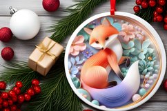 Round Christmas Ornament Sublimation|Clipart Product Image 2