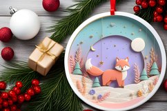 Round Christmas Ornament Sublimation|Clipart Product Image 2