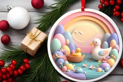 Round Christmas Ornament Sublimation|Clipart Product Image 2