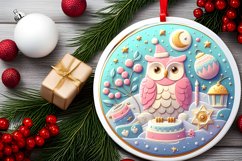 Round Christmas Ornament Sublimation|Clipart Product Image 2