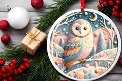 Round Christmas Ornament Sublimation|Clipart Product Image 2