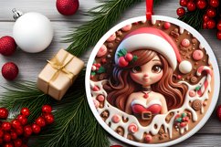 Santa's Girl Melting Edges Sublimation PNG Product Image 2