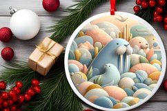Round Christmas Ornament Sublimation|Clipart Product Image 2