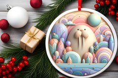Round Christmas Ornament Sublimation|Clipart Product Image 2