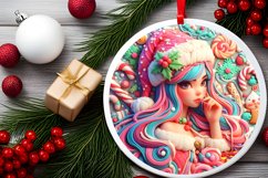 Santa's Girl Melting Edges Sublimation PNG Product Image 2