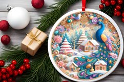 Round Christmas Ornament Sublimation|Clipart Product Image 2