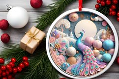 Round Christmas Ornament Sublimation|Clipart Product Image 2