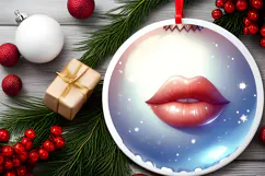 Round Christmass Ornament Sublimation|Clipart Product Image 2