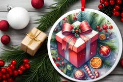 Gift Christmas Ornament Sublimation PNG Product Image 2
