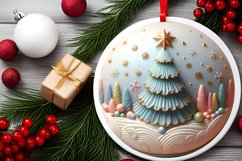 Round Christmas Ornament Sublimation|Clipart Product Image 2