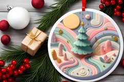 Round Christmas Ornament Sublimation|Clipart Product Image 2