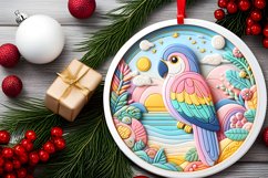 Round Christmas Ornament Sublimation|Clipart Product Image 2